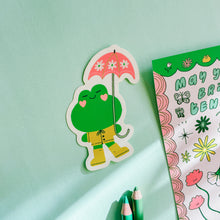 Load image into Gallery viewer, Rainy day Froggy sticker
